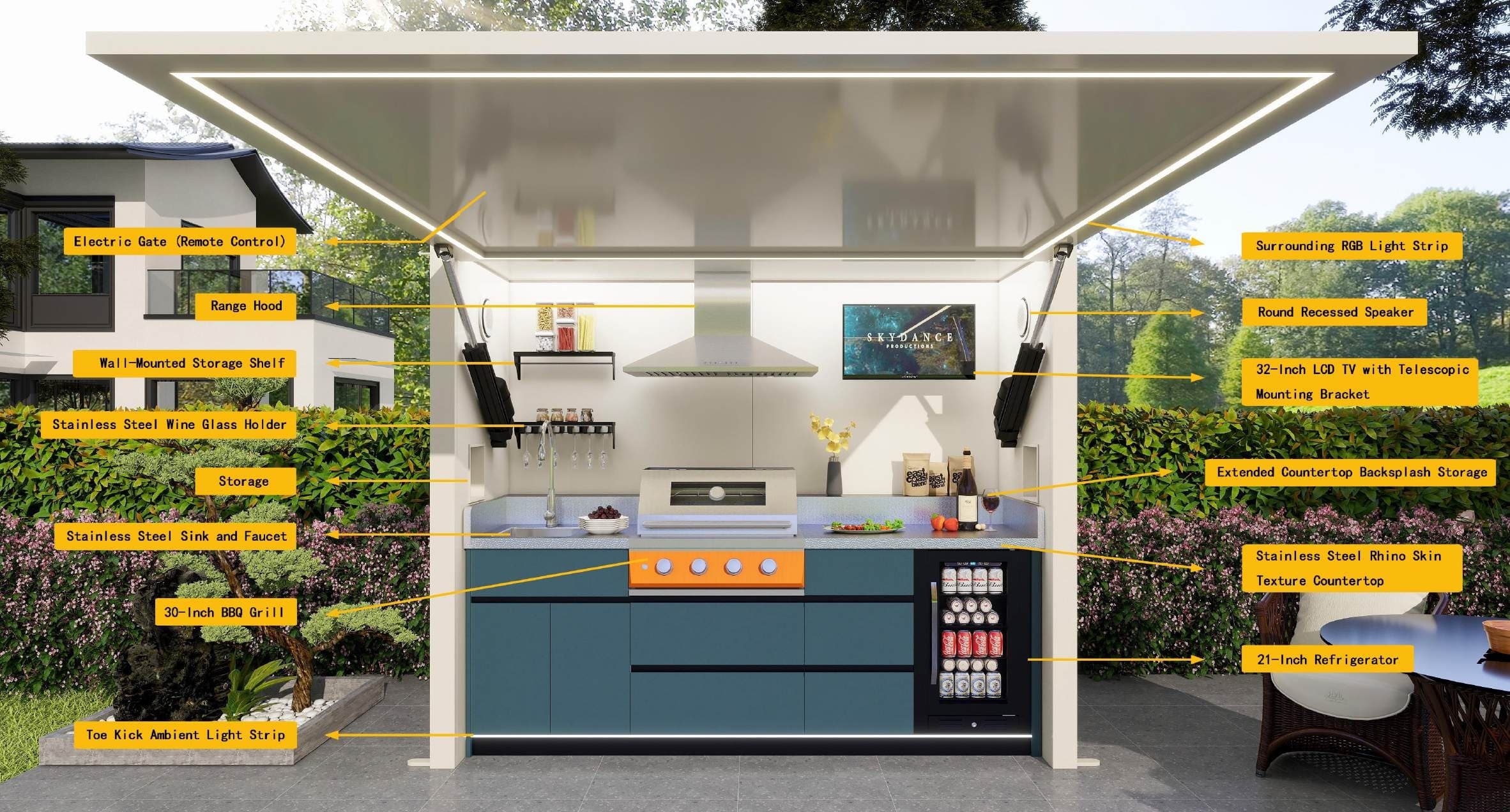 A-Plus technical specifications diagram with component labels